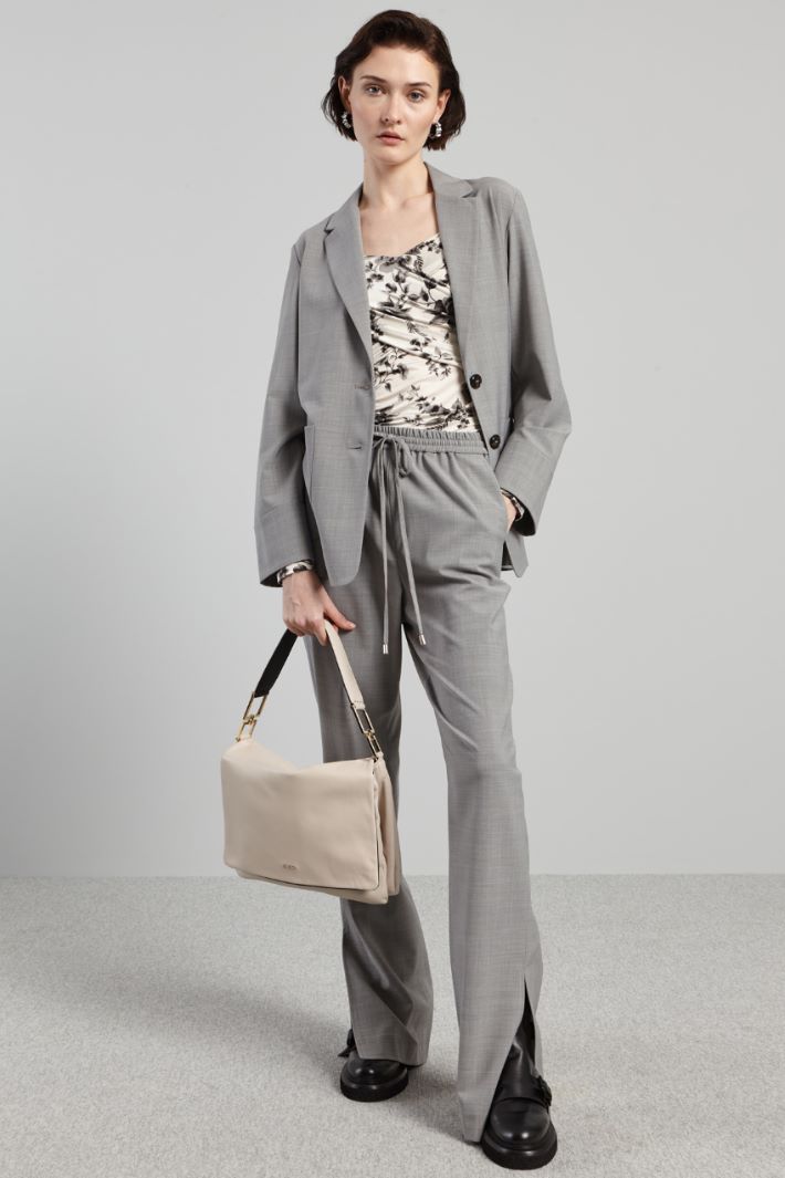 Pantaloni con spacchi - GRIGIO - Fashion Market