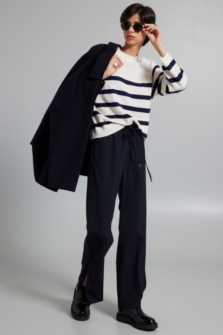 Pantaloni con spacchi - BLU NOTTE - Fashion Market