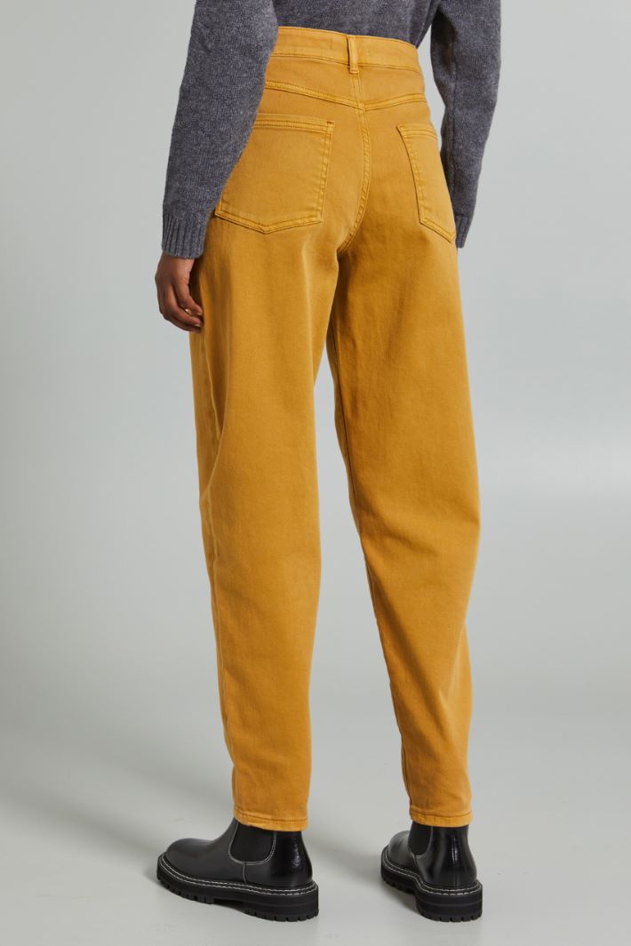 Pantaloni baggy con bottoni - SENAPE - Fashion Market - 4