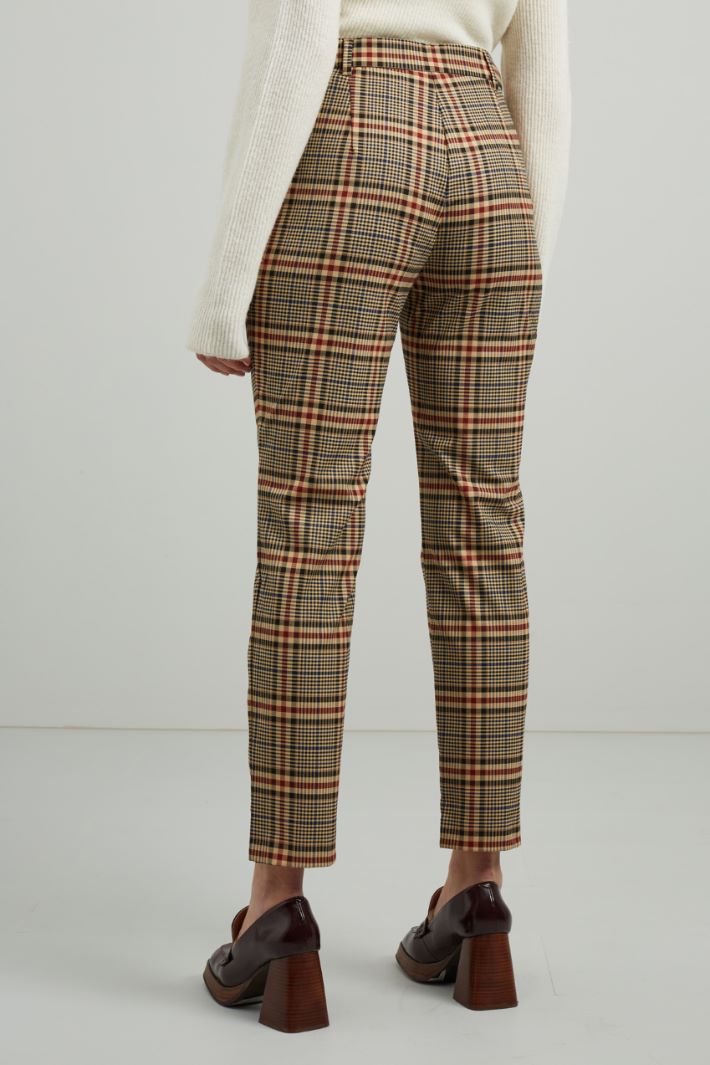 Pantaloni in viscosa stretch - CAMMELLO ROSSO BLU - Fashion Market - 4
