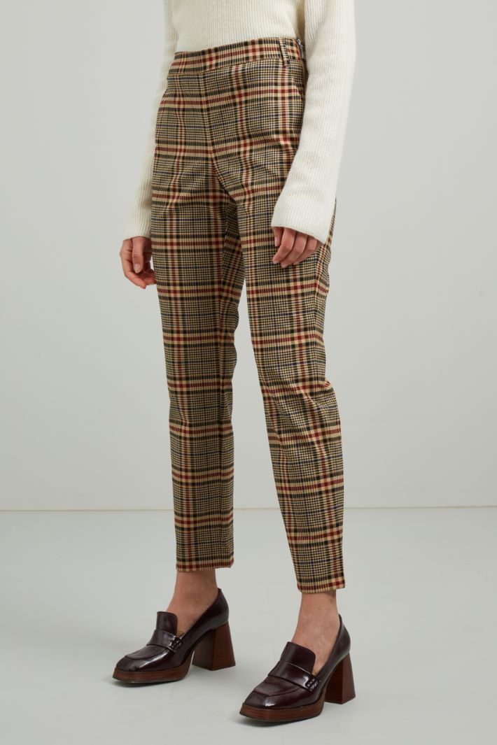 Pantaloni in viscosa stretch - CAMMELLO ROSSO BLU - Fashion Market - 2