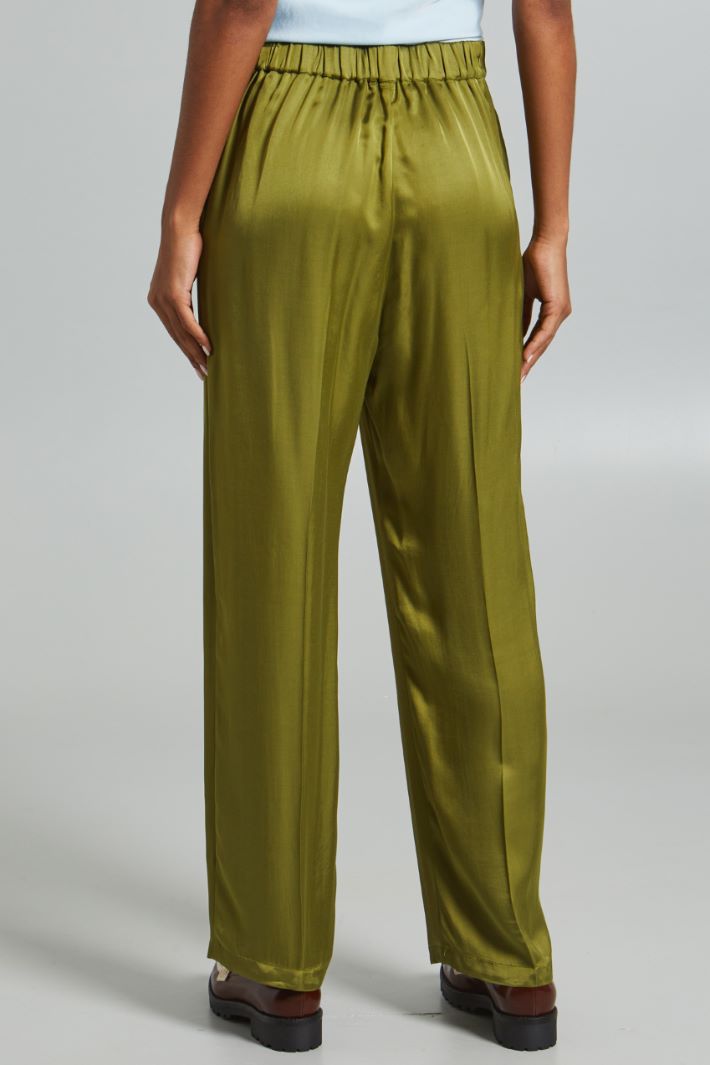 Pantaloni con elastico in vita - VERDE CHIARO - Fashion Market - 4
