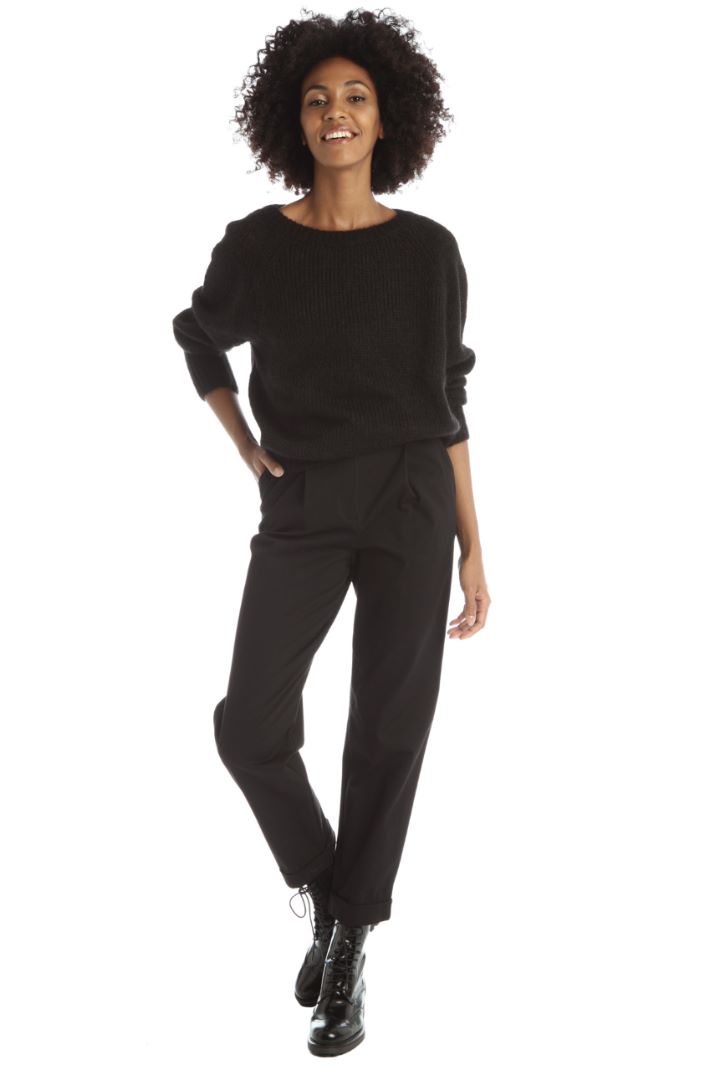 Pantaloni baggy in cotone - NERO - Fashion Market