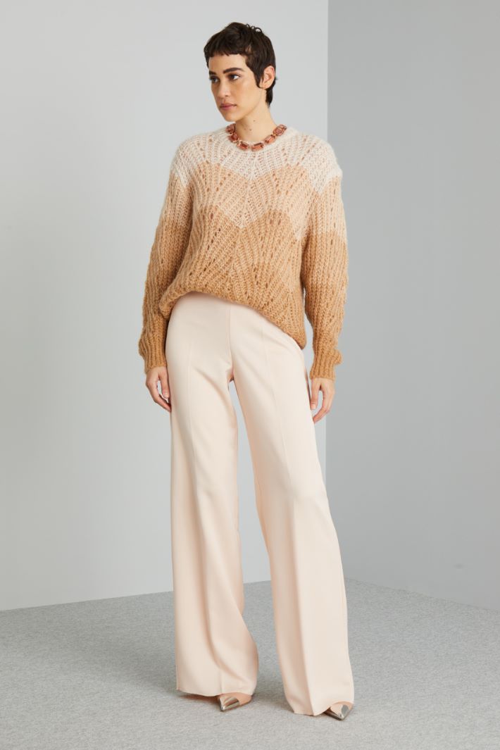 Pantaloni a palazzo in raso - ROSA PASTELLO - Fashion Market