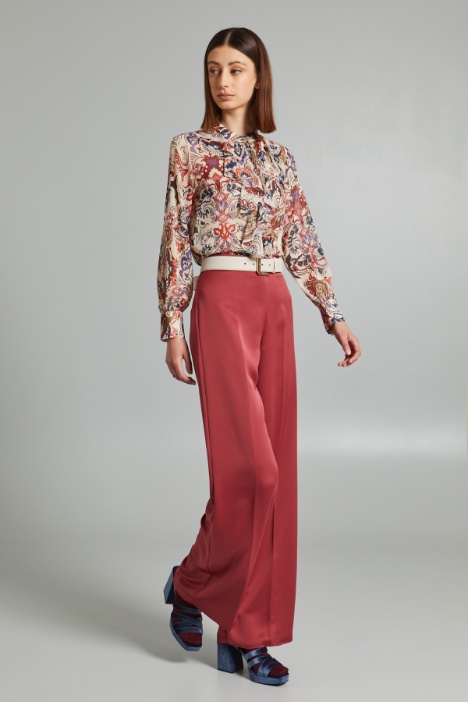 Pantaloni a palazzo in raso - Fashion Market