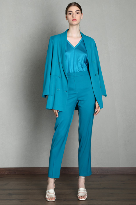 Pantaloni slim in gabardine - Fashion Market