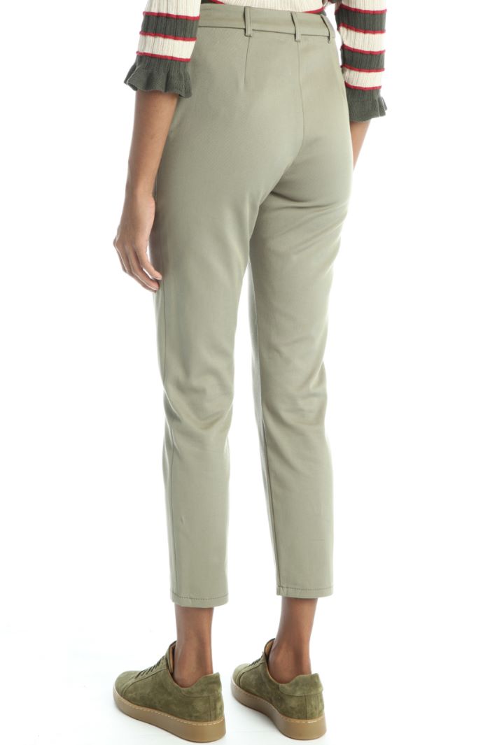 Pantaloni in cotone stretch - KAKI - Fashion Market - 2