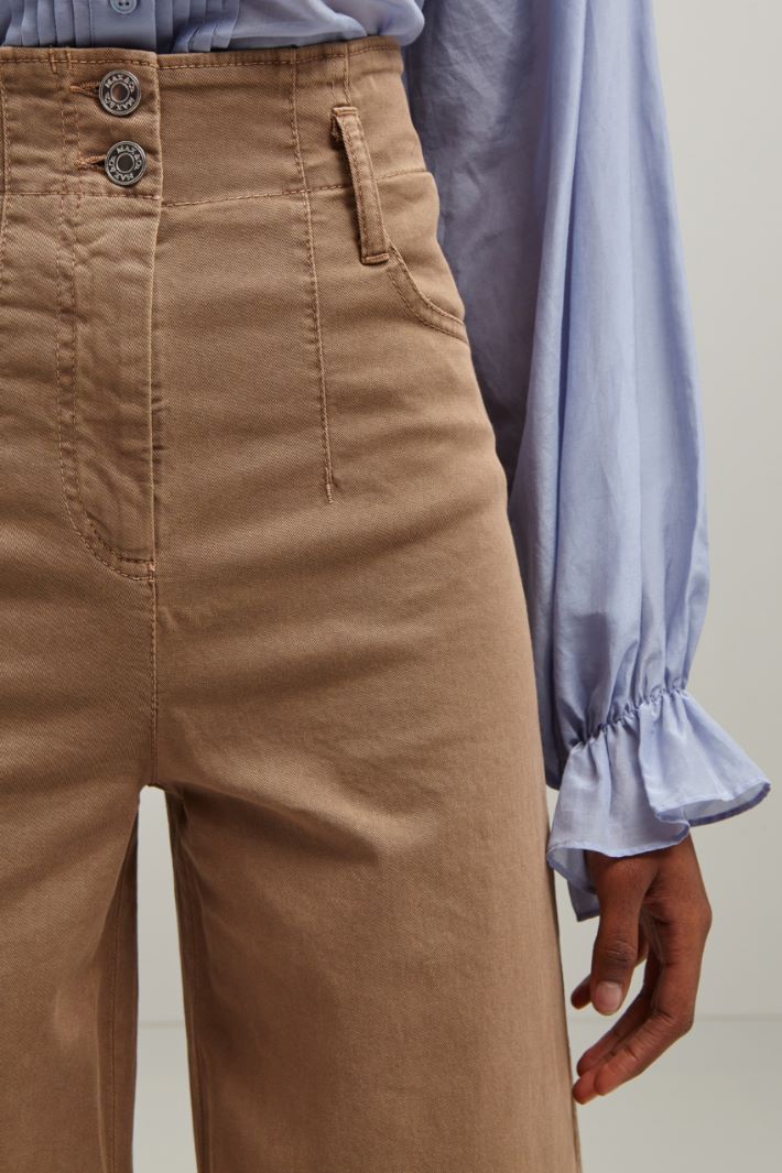 Pantaloni a gamba larga  - CUOIO - Fashion Market - 3