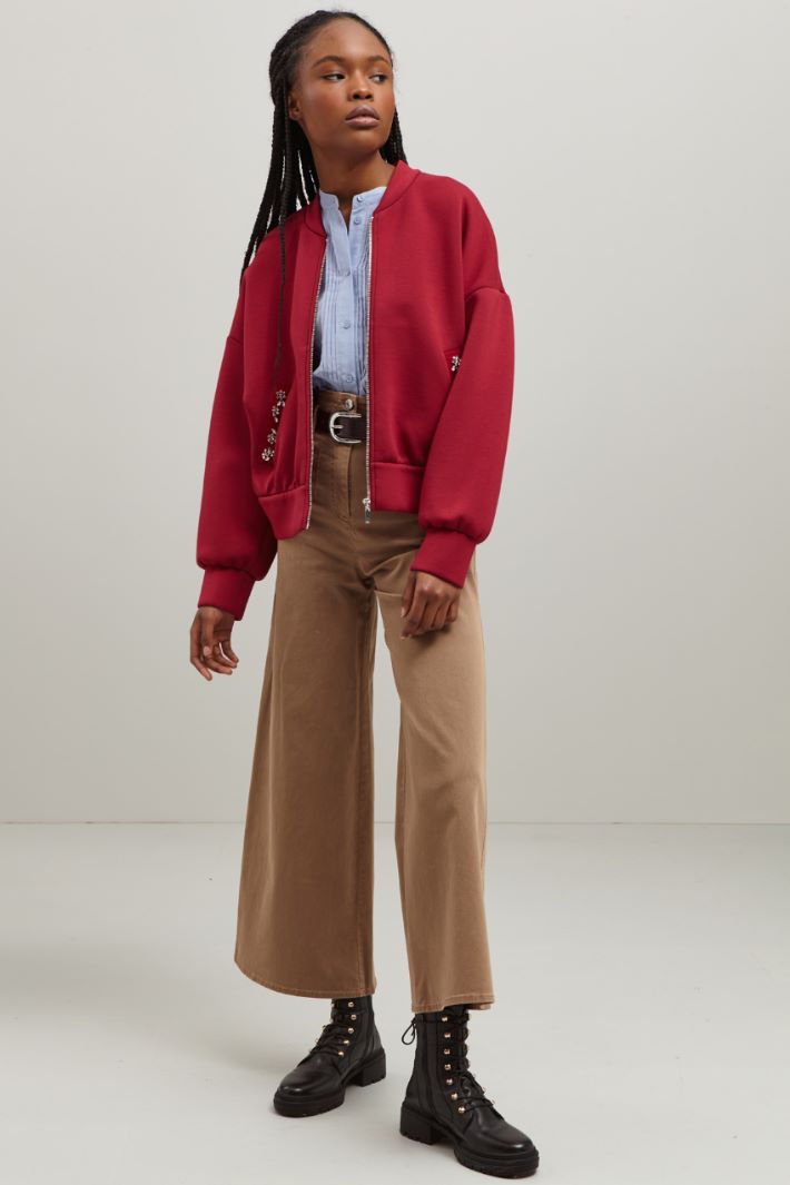 Pantaloni a gamba larga  - CUOIO - Fashion Market