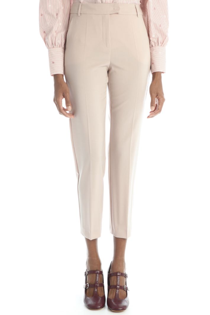 Pantaloni in tela di lana - ROSA PASTELLO - Fashion Market - 5