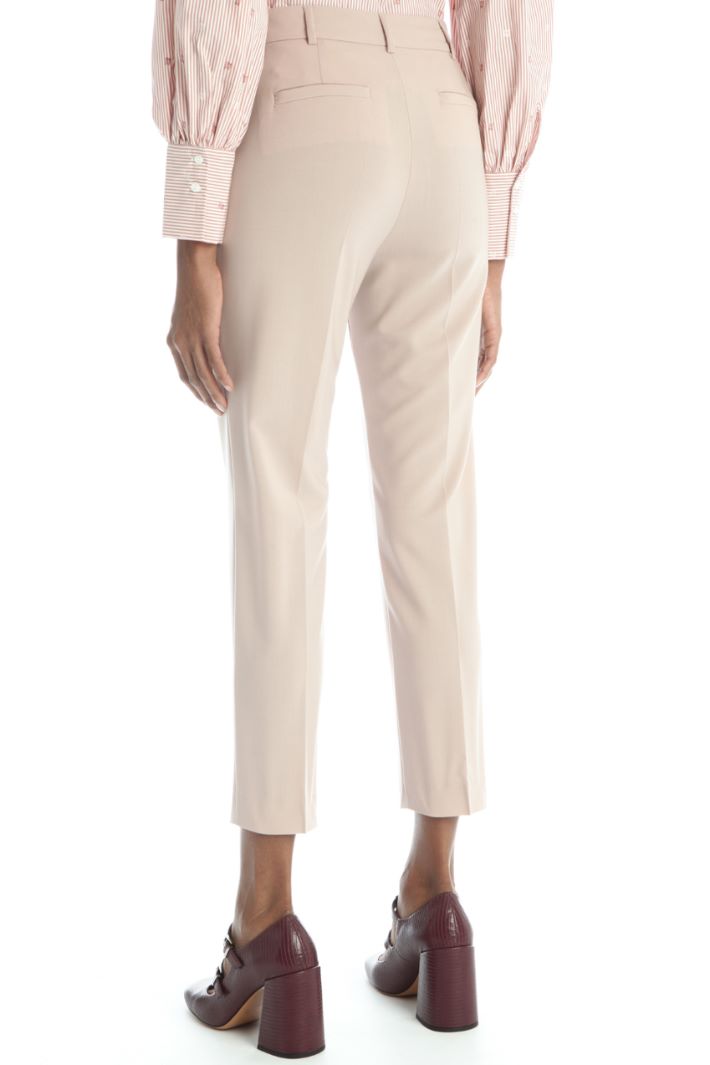Pantaloni in tela di lana - ROSA PASTELLO - Fashion Market - 4