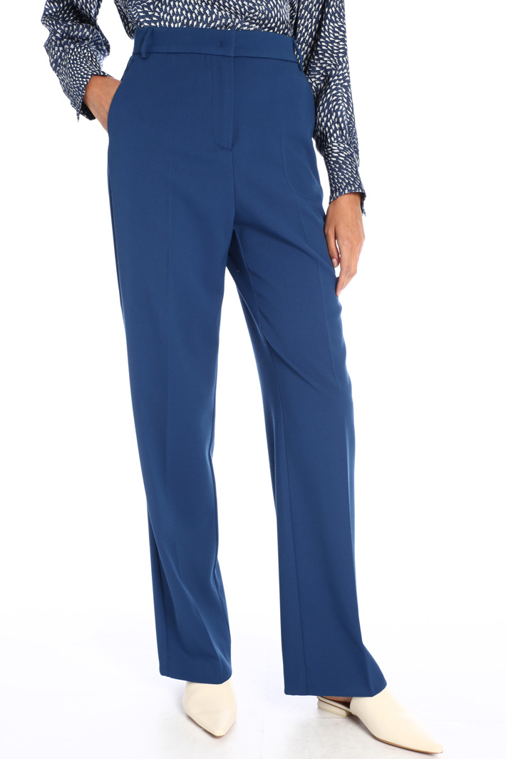 Pantaloni morbidi in cavallery - BLU - Fashion Market - 4