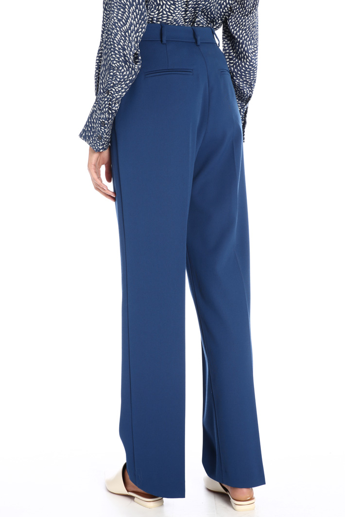 Pantaloni morbidi in cavallery - BLU - Fashion Market - 2