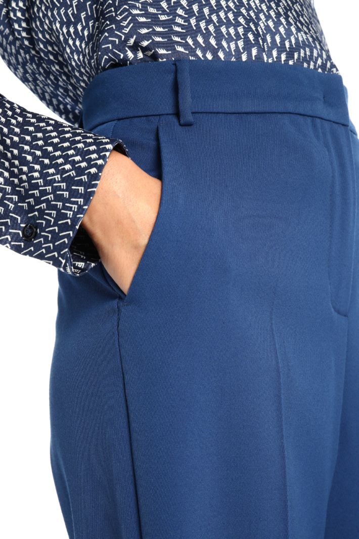 Pantaloni morbidi in cavallery - BLU - Fashion Market - 3