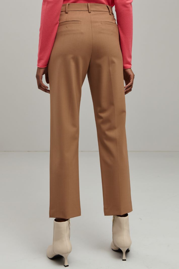 Pantaloni in lana  - CAMMELLO - Fashion Market - 4