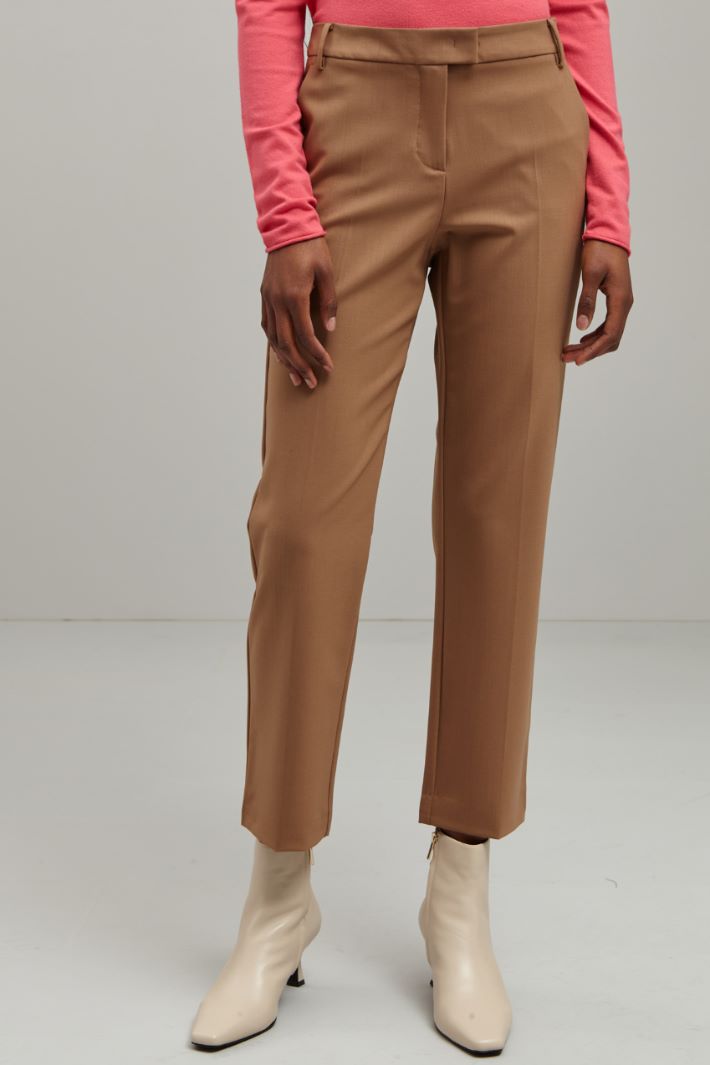 Pantaloni in lana  - CAMMELLO - Fashion Market - 2