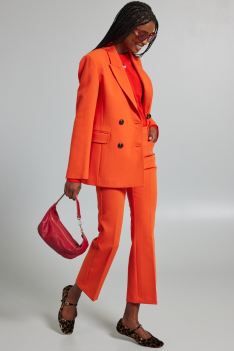 Pantaloni flare in doppia tela - Fashion Market