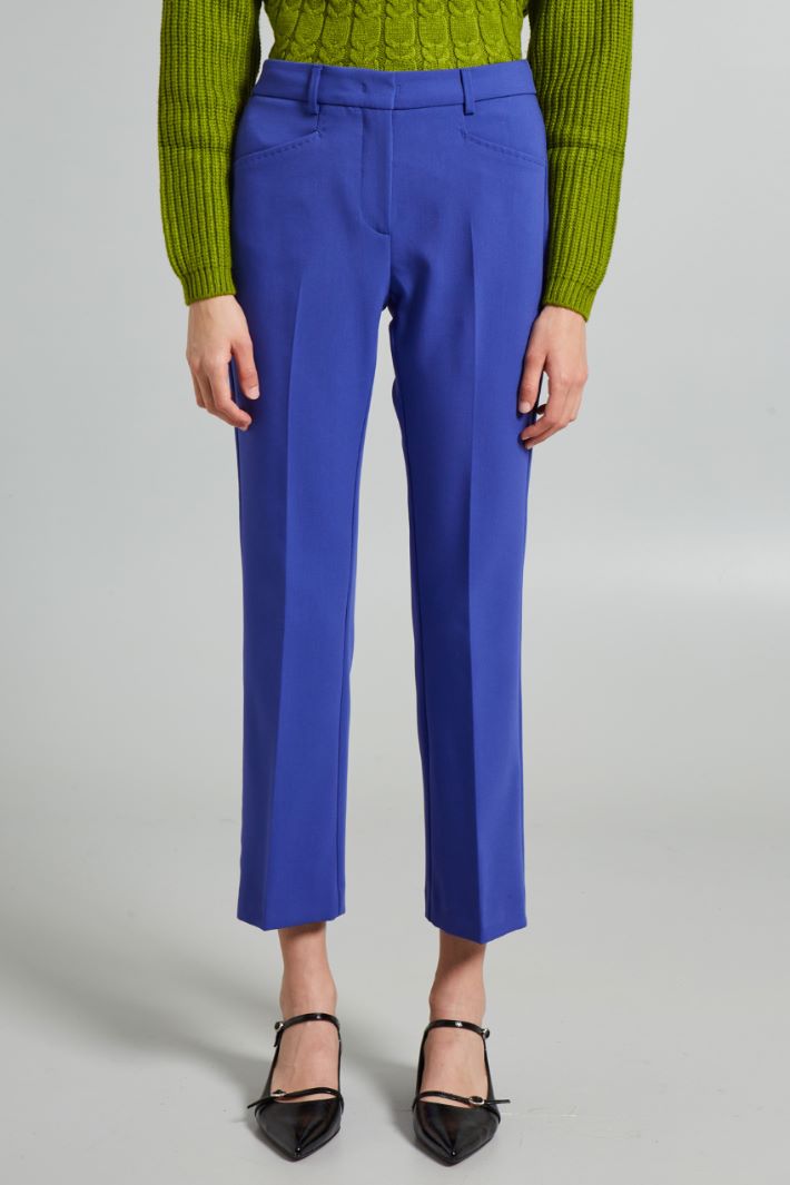Pantaloni flare in doppia tela - BLUETTE - Fashion Market - 2