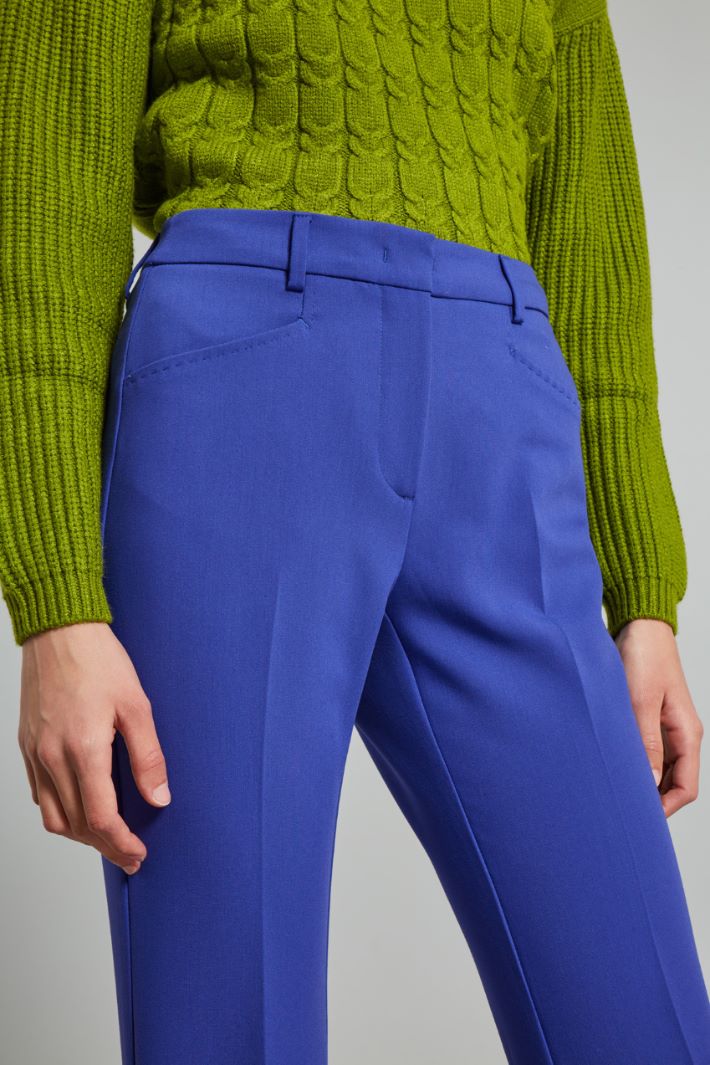 Pantaloni flare in doppia tela - BLUETTE - Fashion Market - 3