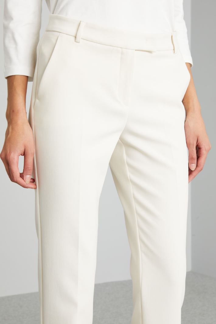 Pantaloni a sigaretta in tela - LATTE - Fashion Market - 3