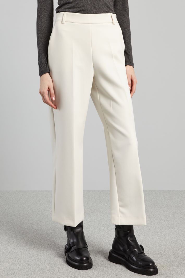 Pantaloni in doppia tela - BIANCO PANNA - Fashion Market - 4