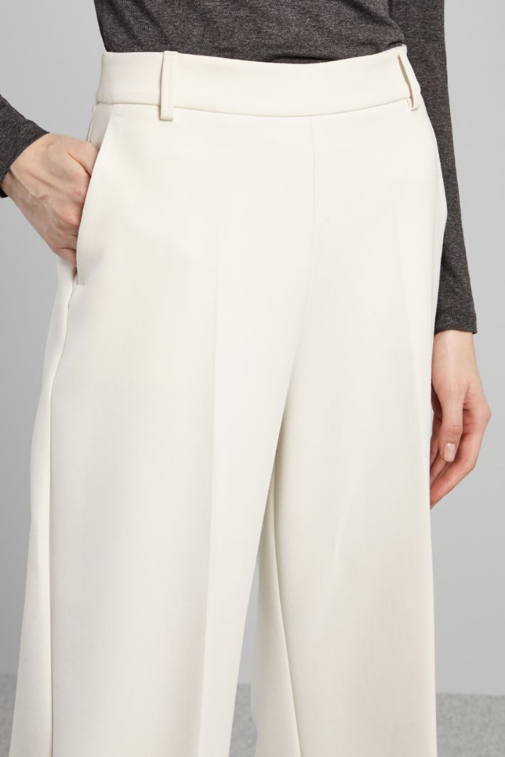 Pantaloni in doppia tela - BIANCO PANNA - Fashion Market - 2