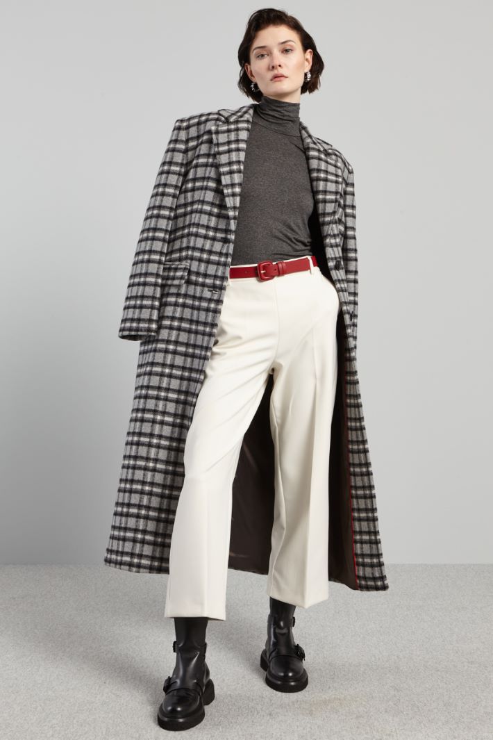 Pantaloni in doppia tela - BIANCO PANNA - Fashion Market