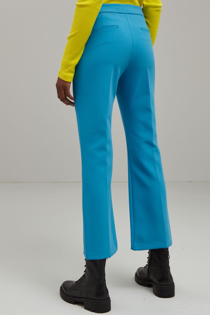 Pantaloni in viscosa  - AZZURRO - Fashion Market - 4