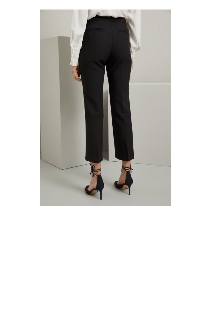 Pantaloni in viscosa  - NERO - Fashion Market - 4