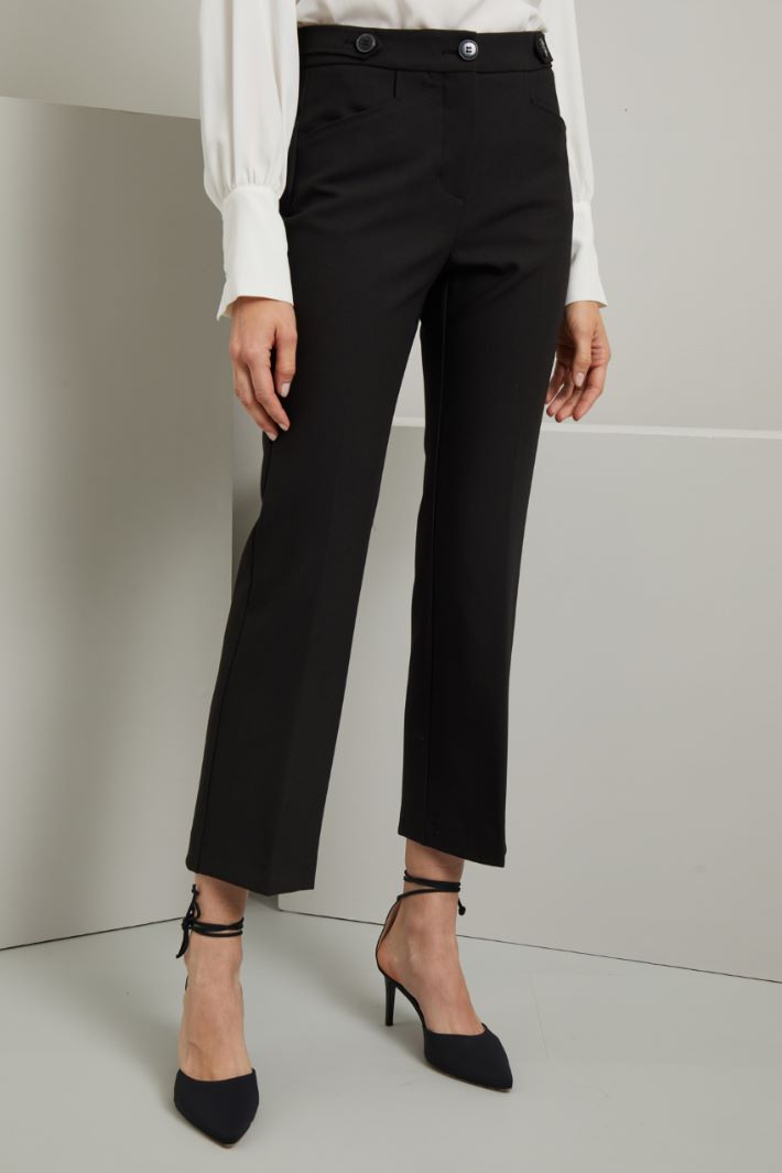 Pantaloni in viscosa  - NERO - Fashion Market - 4