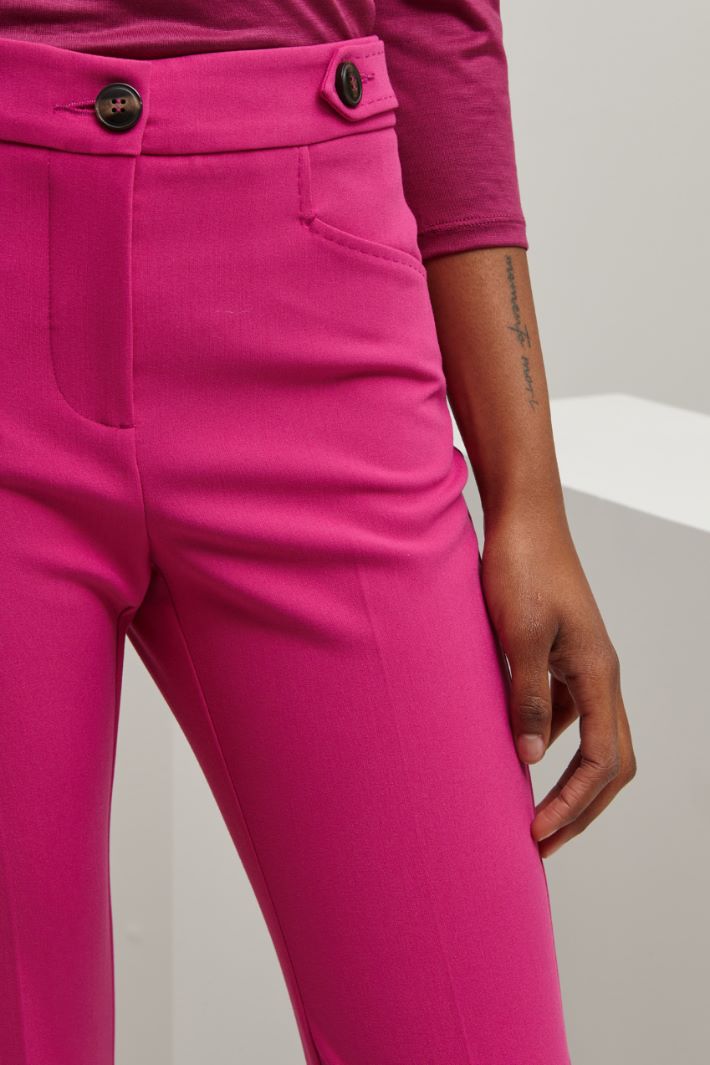 Pantaloni in viscosa  - CICLAMINO - Fashion Market - 2
