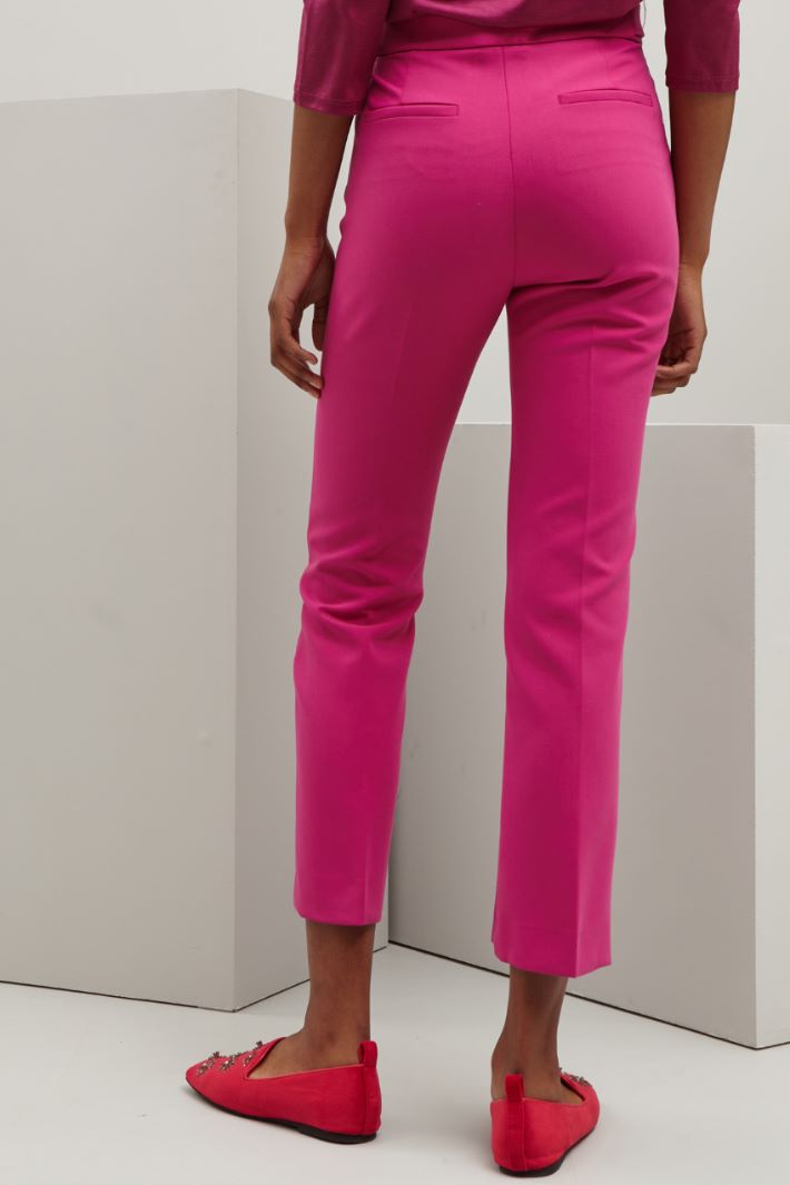 Pantaloni in viscosa  - CICLAMINO - Fashion Market - 3