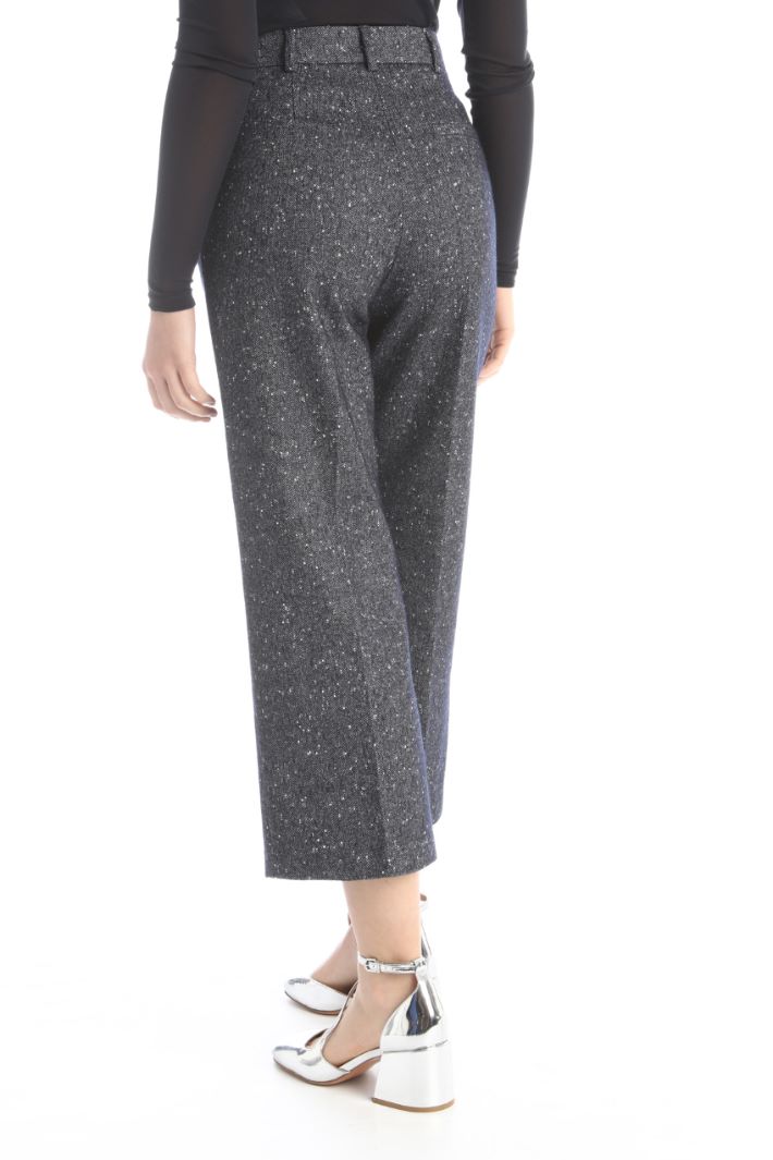 Pantaloni in cotone e lana - ANTRACITE - Fashion Market - 2