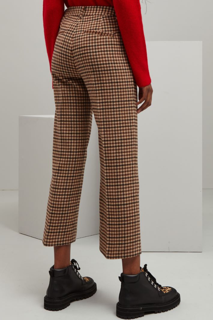 Pantaloni in flanella - NOCCIOLA NERO MARRONE - Fashion Market - 4