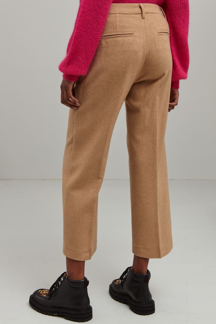 Pantaloni in flanella - CAMMELLO - Fashion Market - 4