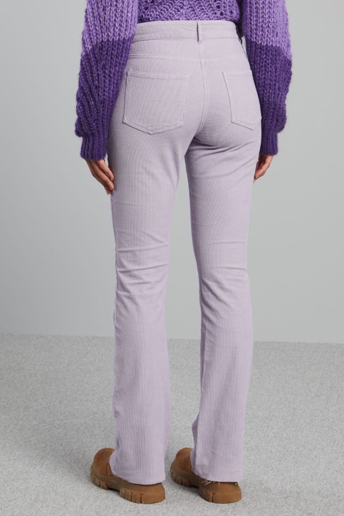 Pantaloni flare in velluto - LILLA - Fashion Market - 4