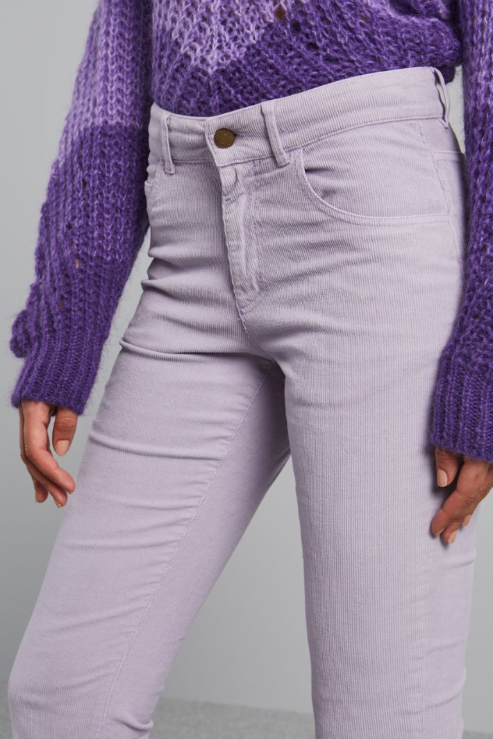 Pantaloni flare in velluto - LILLA - Fashion Market - 3