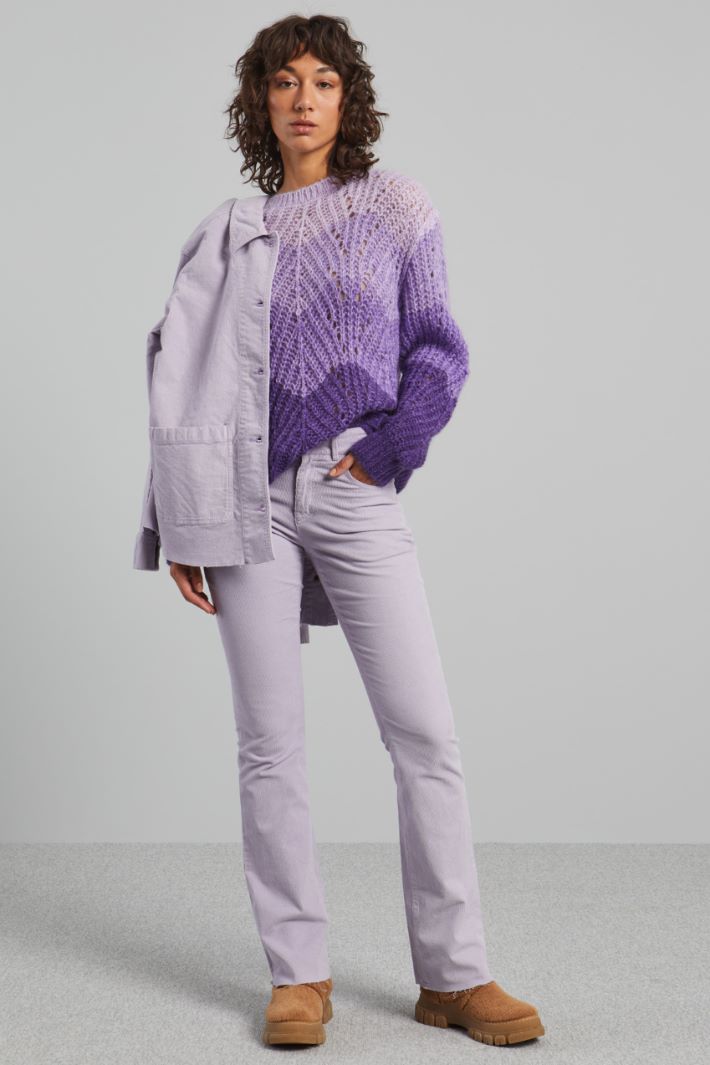 Pantaloni flare in velluto - LILLA - Fashion Market