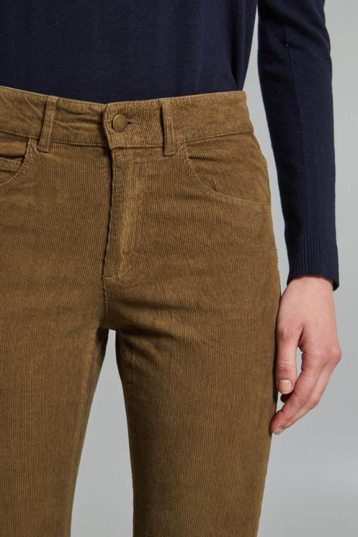 Pantaloni flare in velluto - VERDE KAKI - Fashion Market - 3