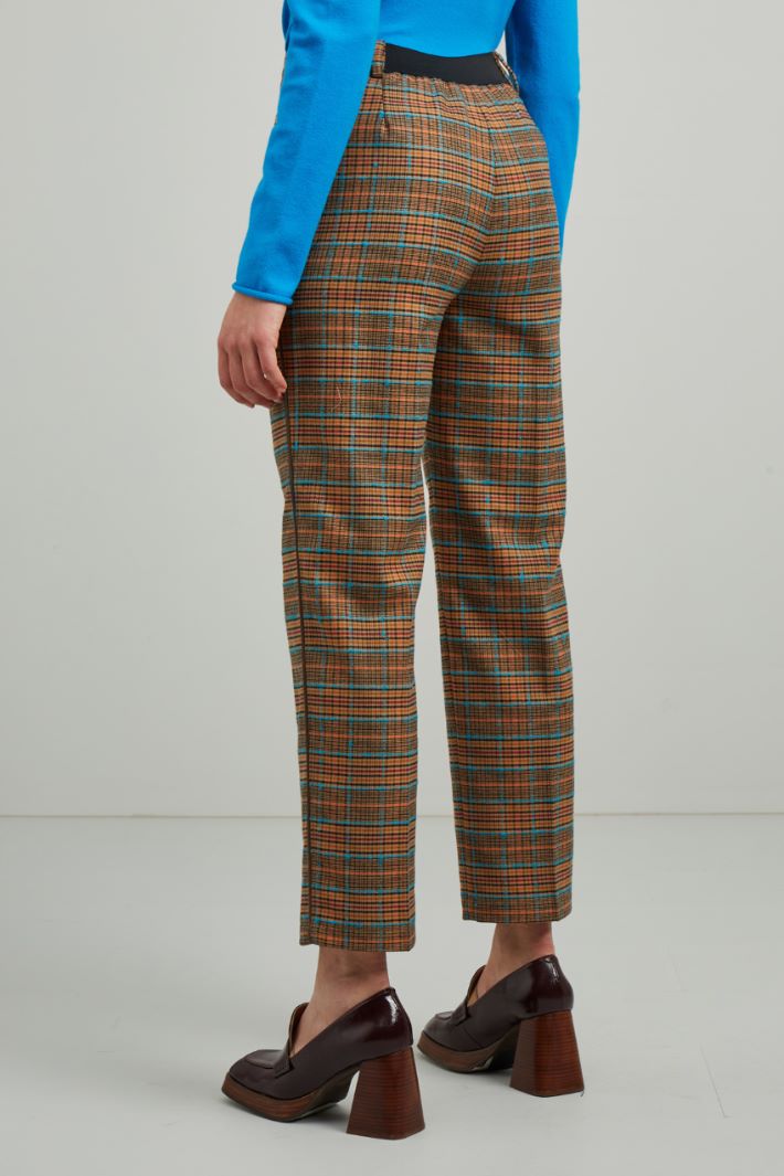 Pantaloni con piping - CAMMELLO NERO AZZURRO - Fashion Market - 4