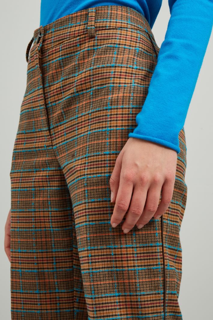 Pantaloni con piping - CAMMELLO NERO AZZURRO - Fashion Market - 3