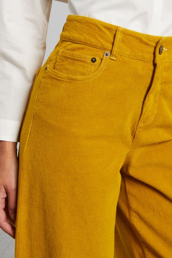 Pantaloni a zampa in velluto - SENAPE - Fashion Market - 2