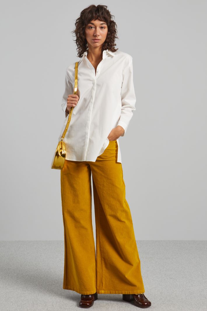 Pantaloni a zampa in velluto - SENAPE - Fashion Market