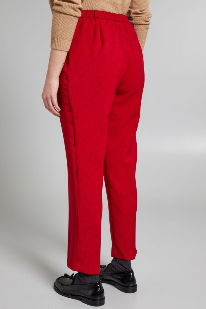 Pantaloni in doppia tela - ROSSO - Fashion Market - 4