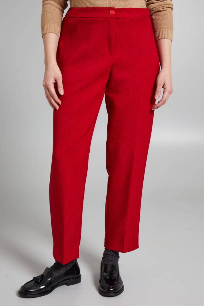 Pantaloni in doppia tela - ROSSO - Fashion Market - 2