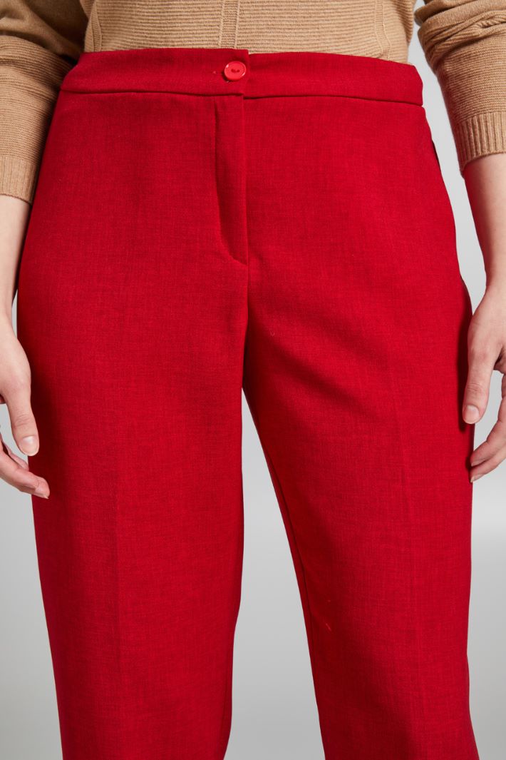 Pantaloni in doppia tela - ROSSO - Fashion Market - 3