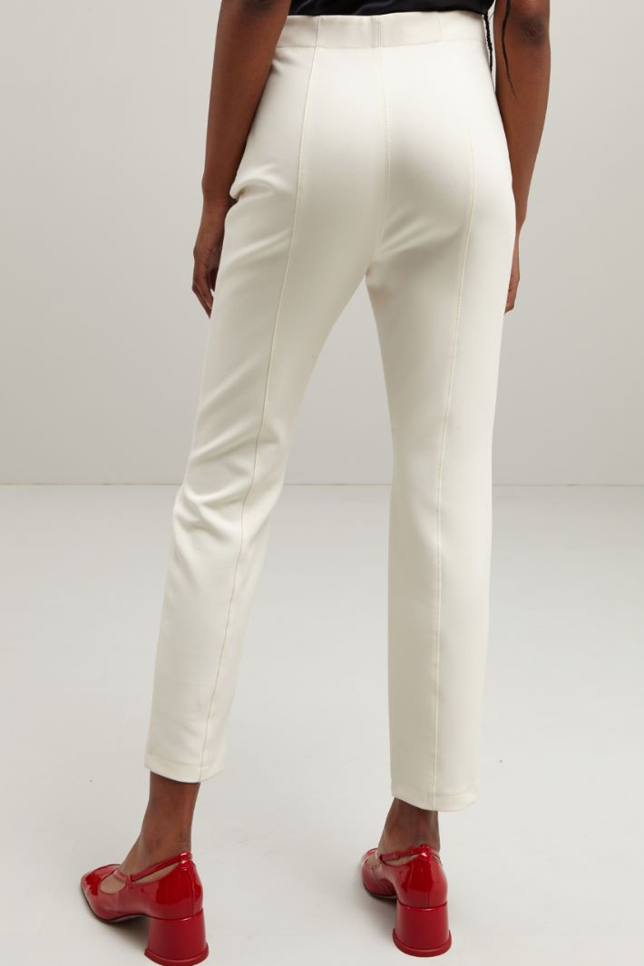 Pantaloni a sigaretta stretch - PANNA - Fashion Market - 4