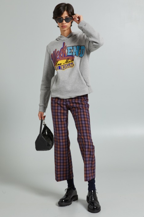 Pantaloni in tela tinto filo - Fashion Market