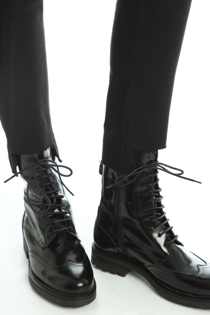 Pantaloni skinny in drill - NERO - Fashion Market - 3