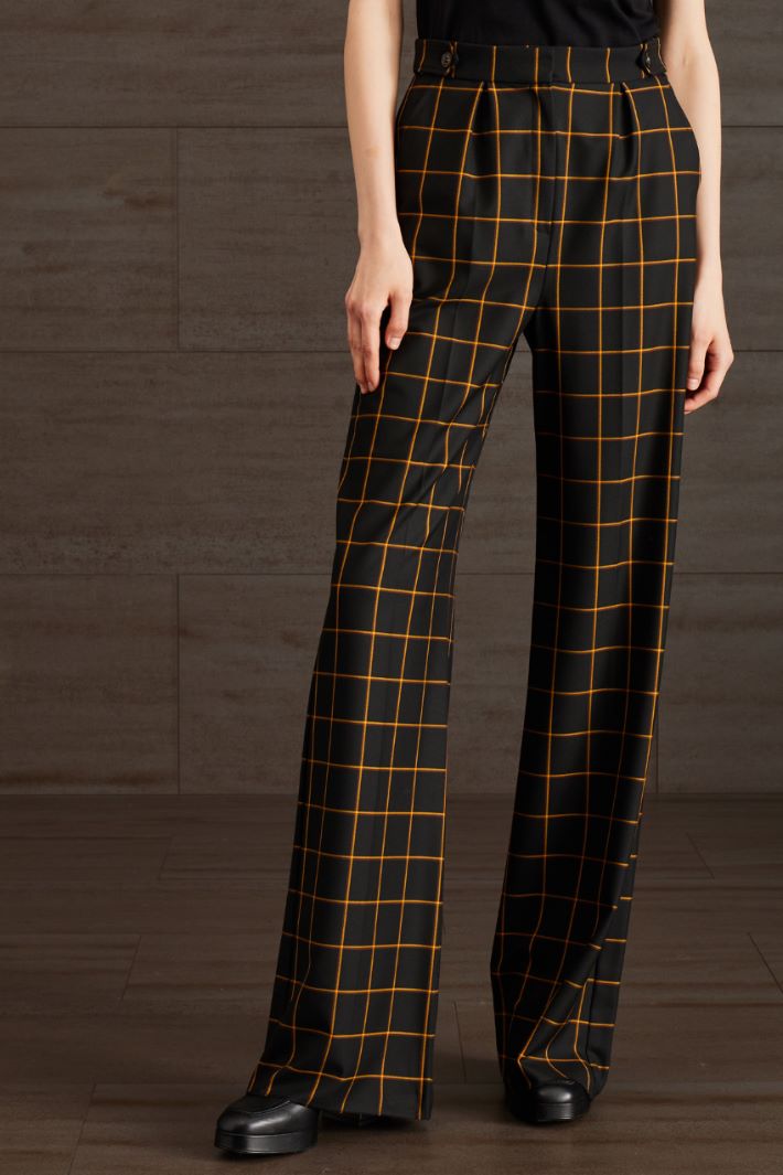 Pantaloni a vita alta - NERO GIALLO MARRONE - Fashion Market - 2